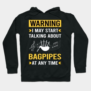 Warning Bagpipe Bagpipes Bagpiper Hoodie